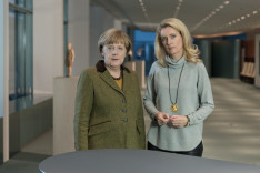 Bundeskanzlerin Merkel mit Maria Furtwängler