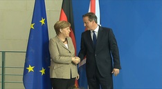 Presseunterrichtung der Bundeskanzlerin und des britischen Premierminister David Cameron.