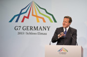 David Cameron, Premierminister von Großbritannien, bei seiner Abschlusspressekonferenz zum G7-Gipfel.