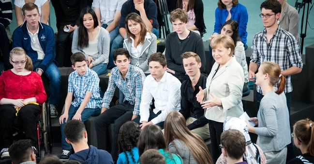 Jugendkonferenz mit Bundeskanzlerin Merkel