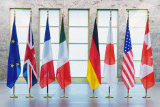 Die Flaggen der G7-Staaten  (verweist auf: Deutsche G7-Präsidentschaft ist beendet)