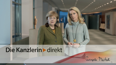 Bundeskanzlerin Merkel im Gespräch mit der Interviewpartnerin