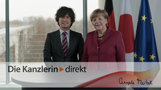 Bundeskanzlerin Merkel im Gespräch mit dem Interviewpartner