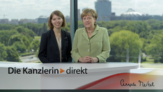 Bundeskanzlerin Merkel im Gespräch mit der Interviewpartnerin