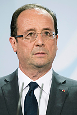 Französischer Staatspräsident Francois Hollande in Berlin