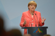 Federal Chancellor Angela Merkel speaks at the G7 summit’s closing press conference