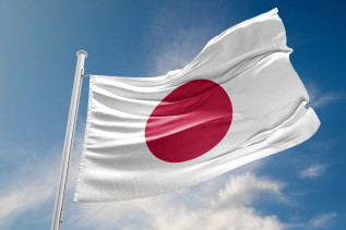 The national flag of Japan