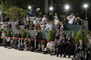 Journalists at the G7 summit in Heiligendamm