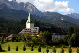 View of the outside of Schloss Elmau
